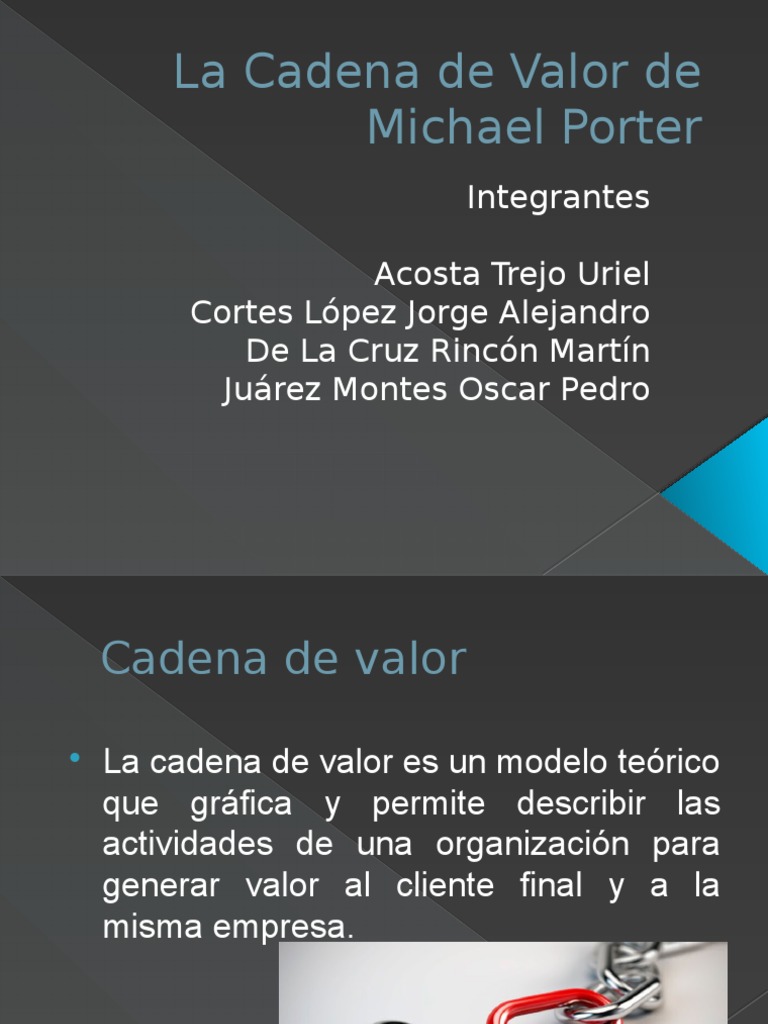La Cadena de Valor de Michael Porter | Descargar gratis PDF | Cadena de ...