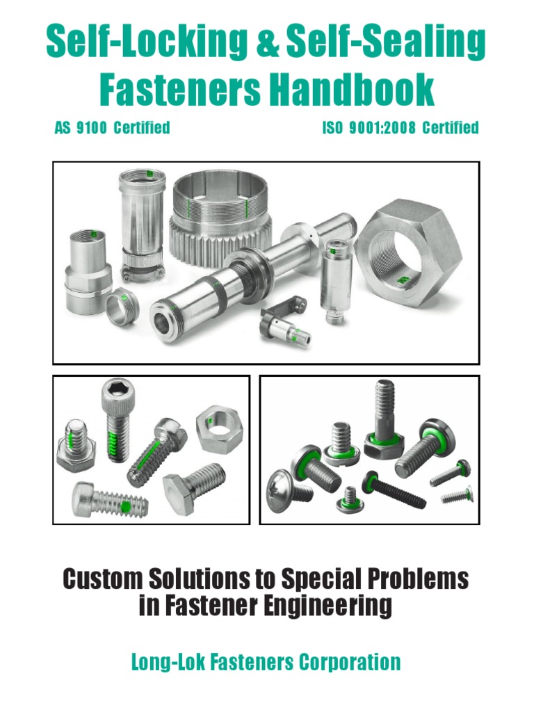 SelfLocking & SelfSealing Fasteners Handbook Screw Nut (Hardware)