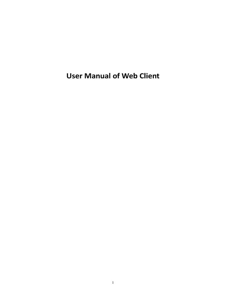Web Client User Manual PDF | PDF | Email | Email Address