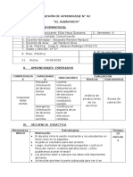 Sesión de Aprendizaje El Subrayado