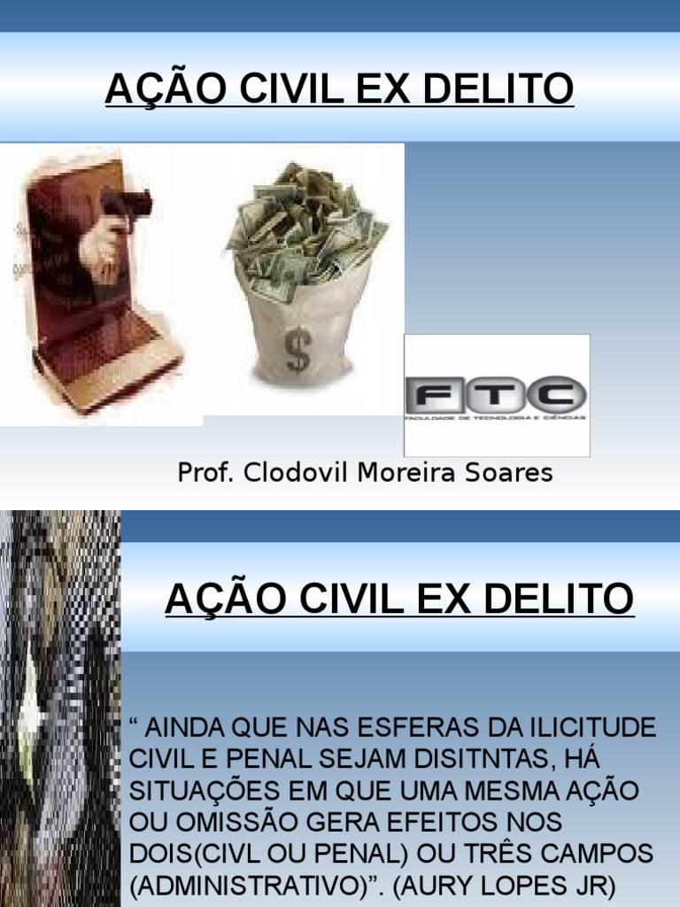 Acao Civil Ex Delito | Sentença (Lei) | Réu