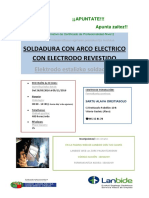 Cartel Soldadura Con Electrodo 2016