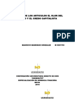 Resumen El Credo Capitalista y El Olor Del Dinero