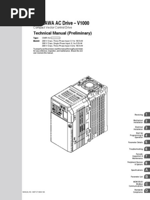 V1000techmanualsiepc71060618a 1 Electrical Wiring