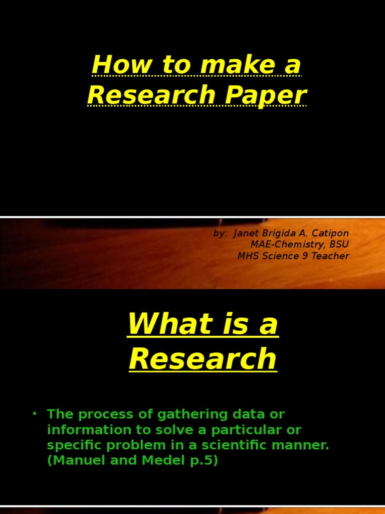 Guide to Writing a Research Paper | PDF | Hypothesis | Citation