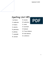Spelling Words Lesson 5pdf