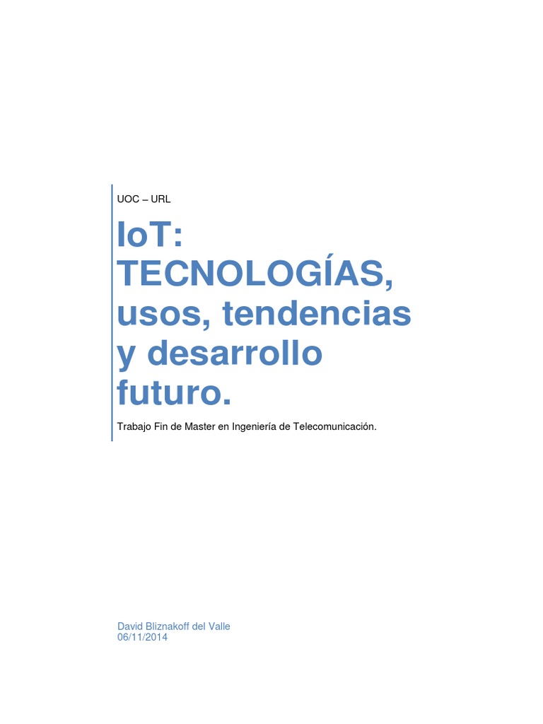 Iot | PDF | 3 G | Internet de las Cosas