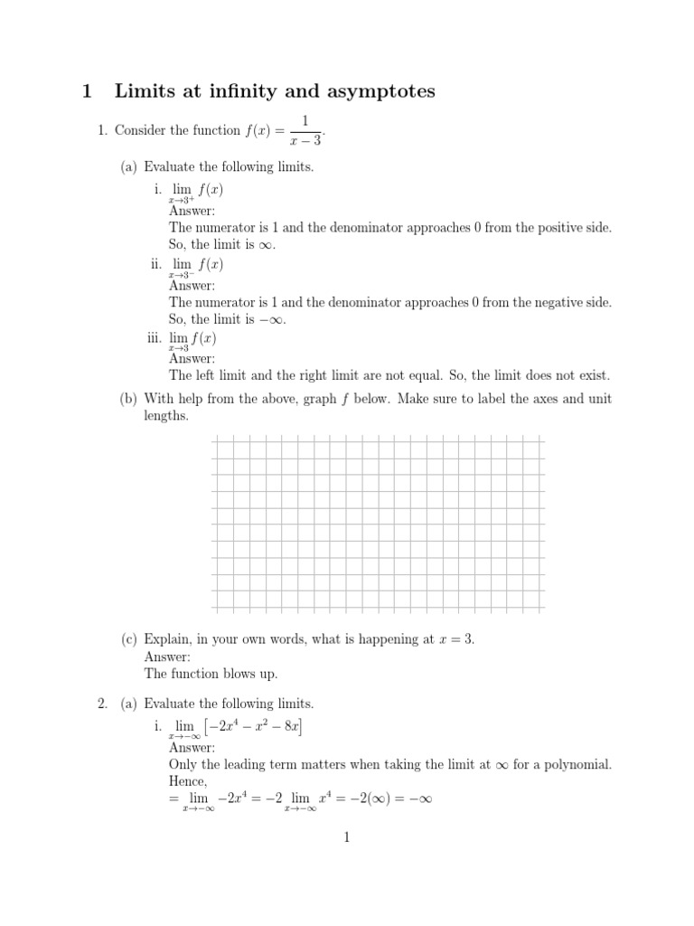Limits and Asymptotes Explained | PDF | Teaching Methods & Materials