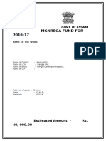 Mgnrega Fund For 2016-17: Govt. of Assam