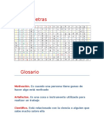 Sopa de Letras y Glosario