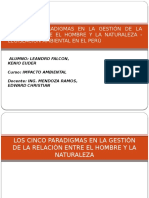 Los Cinco Paradigmas en La Gestión de La Relación Entre El Hombre y La Naturaleza