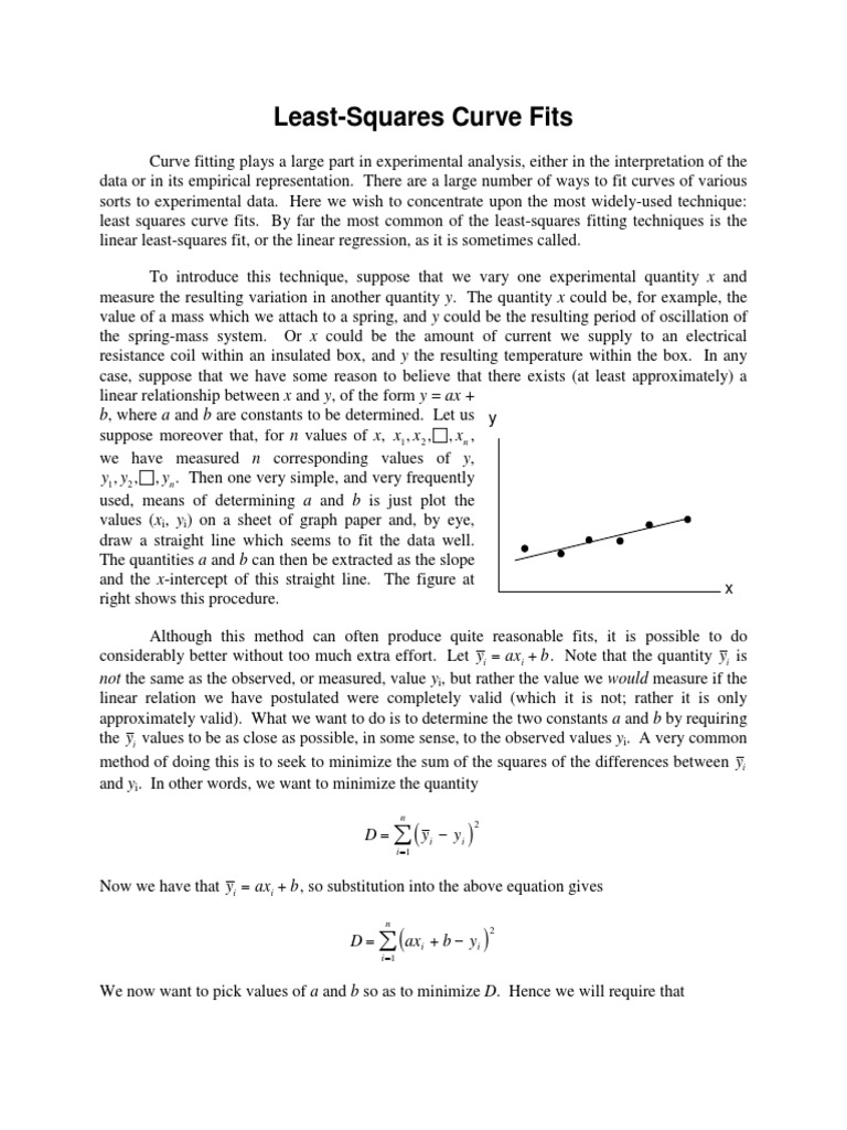 Least-Squares Curve Fitting Techniques | PDF | Power Law | Least Squares