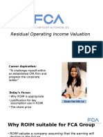 Residual Operating Income Valuation