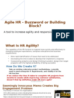 Agile HR - Buzzword or Building Block?: A Tool To Increase Agility and Responsiveness in HR