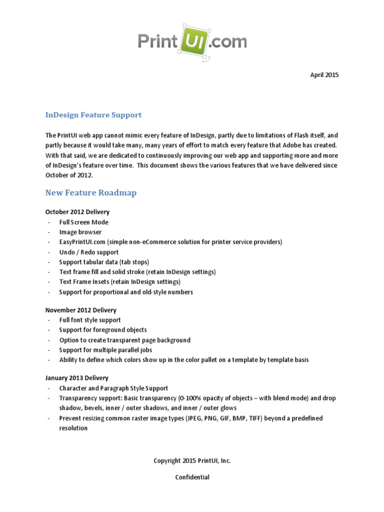 New Feature Roadmap | PDF | Html5 | Adobe Flash