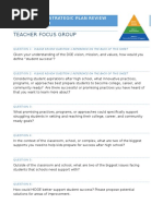 Focus Group - Educator Handout