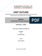 Unit Outline: BMA701 Leadership & Change Management Semester 1, 2016
