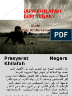 Mengapa Khilafah Belum Tegak