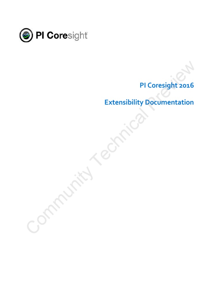 PI Coresight 2016 Extensibility Documentation PDF Scope