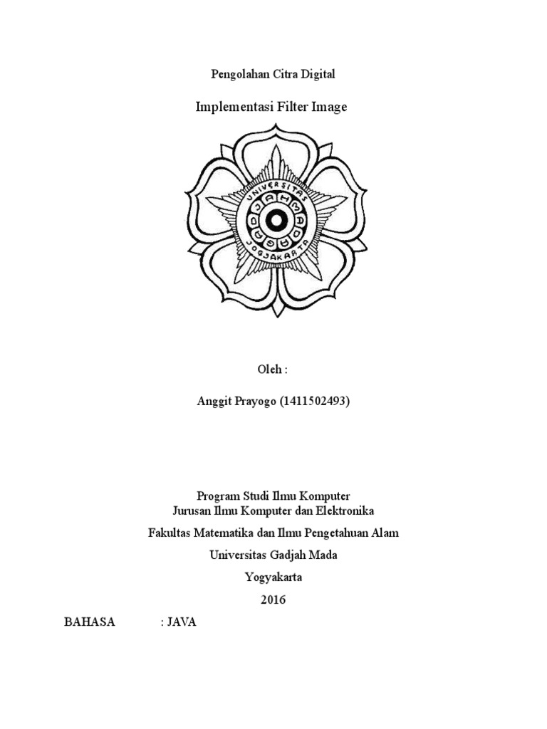 Implementasi Filter (Sharpen, Gaussian Blur, Median) Image Dengan Java