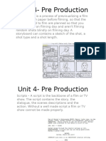 UNIT 4 - Pre Production Types