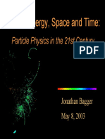 Matter, Energy, Space and Time:: Particle Physics in The 21st Century