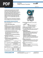 General Specifications: EJX430A Gauge Pressure Transmitter