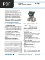 General Specifications: EJX440A Gauge Pressure Transmitter