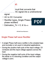 Power Electronics Single-Phase Half-Wave Rectifier.