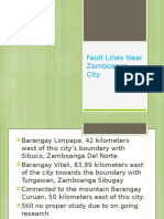Fault Lines Near Zamboanga City