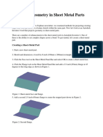 Projecting Geometry in Sheet Metal Parts