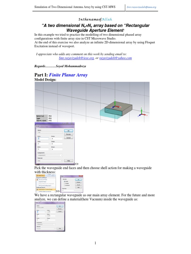 570914000AntennaArray CST MWS - Simulation | PDF | Waveguide | Normal Mode