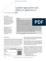 Assessment of Palatal Rugae Pattern