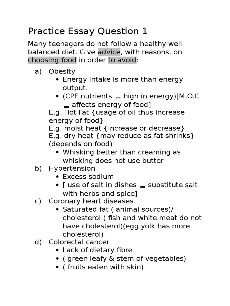 example of thesis nutrition