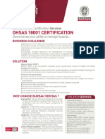 Ohsas 18001 Certification: Bureau Veritas Certification Services