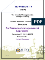 Auro University Performance Management Module