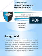 Diagnosis and Treatment of Gestasional Diabetes