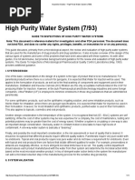 Inspection Guides - High Purity Water System (7 - 93) (FDA)