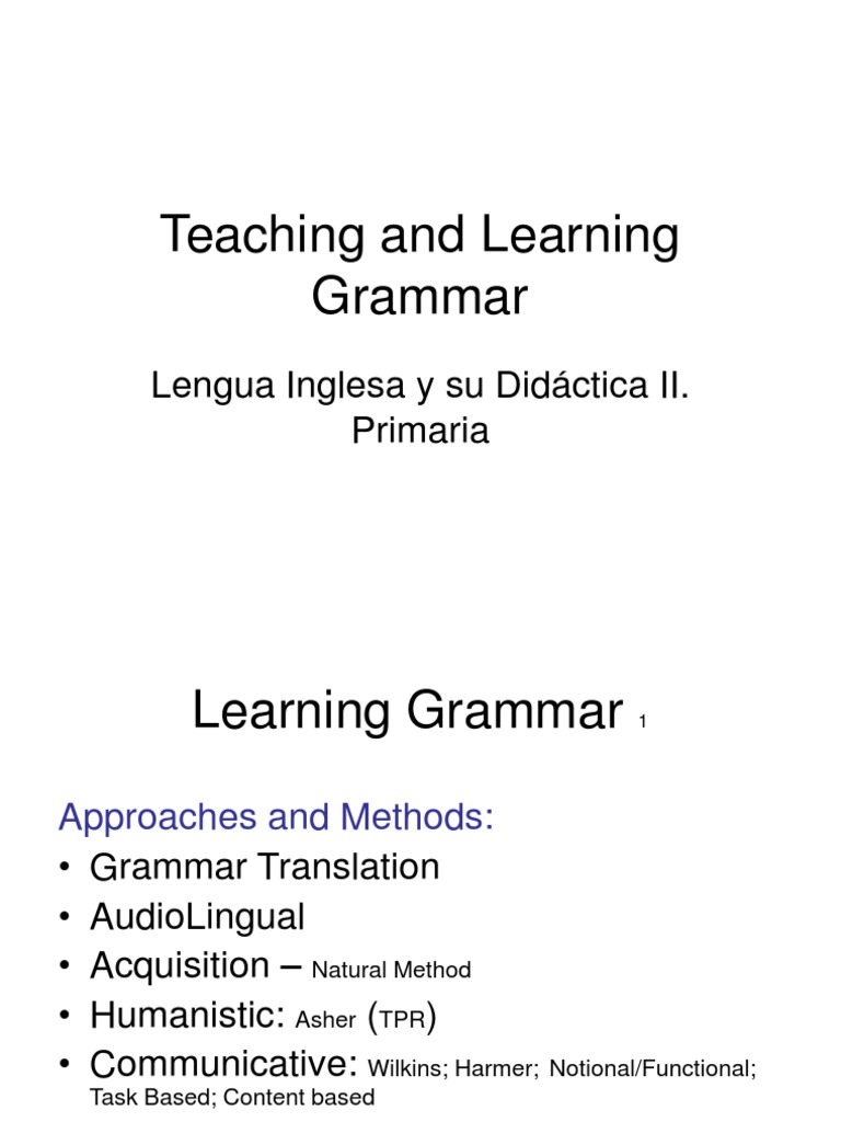 Effective Grammar Teaching Methods | PDF | Language Acquisition | Adjective