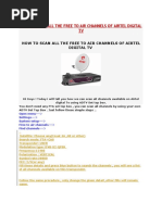 How To Scan All The Free To Air Channels of Airtel Digital TV