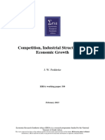 Competition, Industrial Structure and Economic Growth: J. W. Fedderke