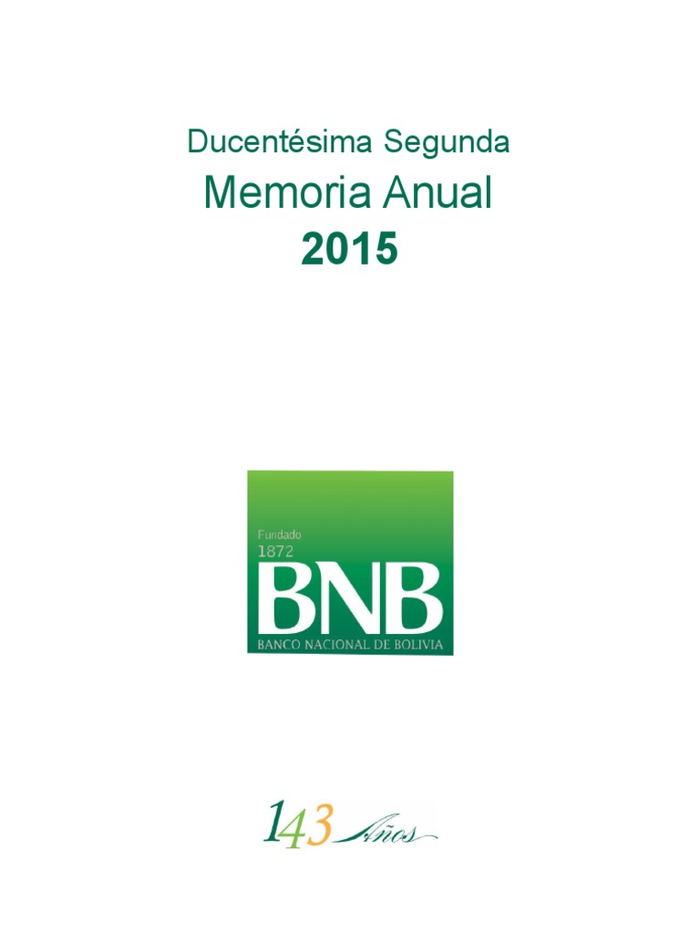Memoria Anual 2015 Banco Nacional | PDF | Euro | Bancos