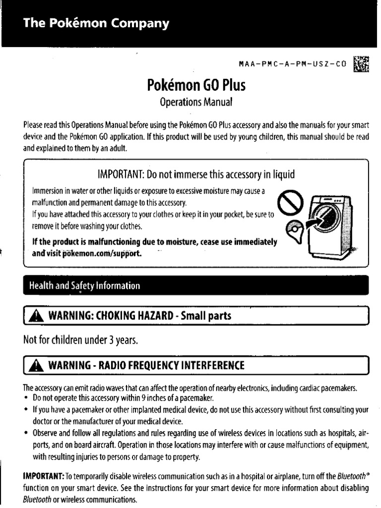 Pokémon Go Plus Manual