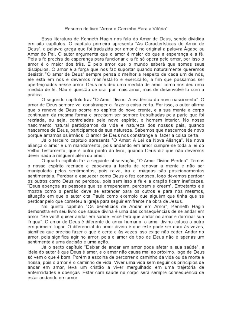 Amor Caminho Para Vitoria Download Grátis Pdf Amor Deus