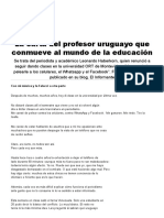 La Carta Del Profesor Uruguayo Que Conmueve Al Mundo de La Educación - Infobae