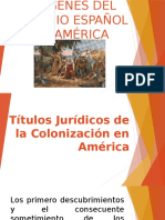 Origenes Del Dominio Español en América