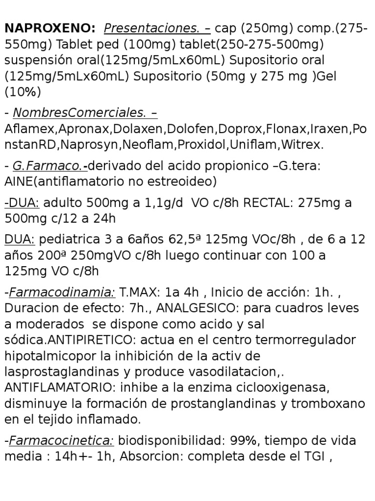 Naproxeno | PDF