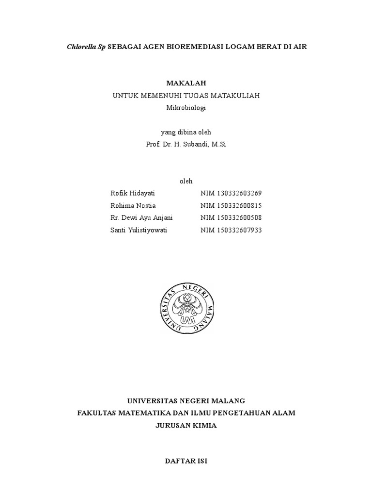 BIOREMEDIASI LOGAM BERAT PDF BIOREMEDIASI LOGAM BERAT PDF