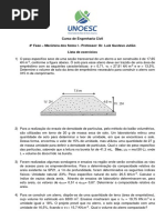 Lista1 Exercicios Mec Solos1 UNOESC
