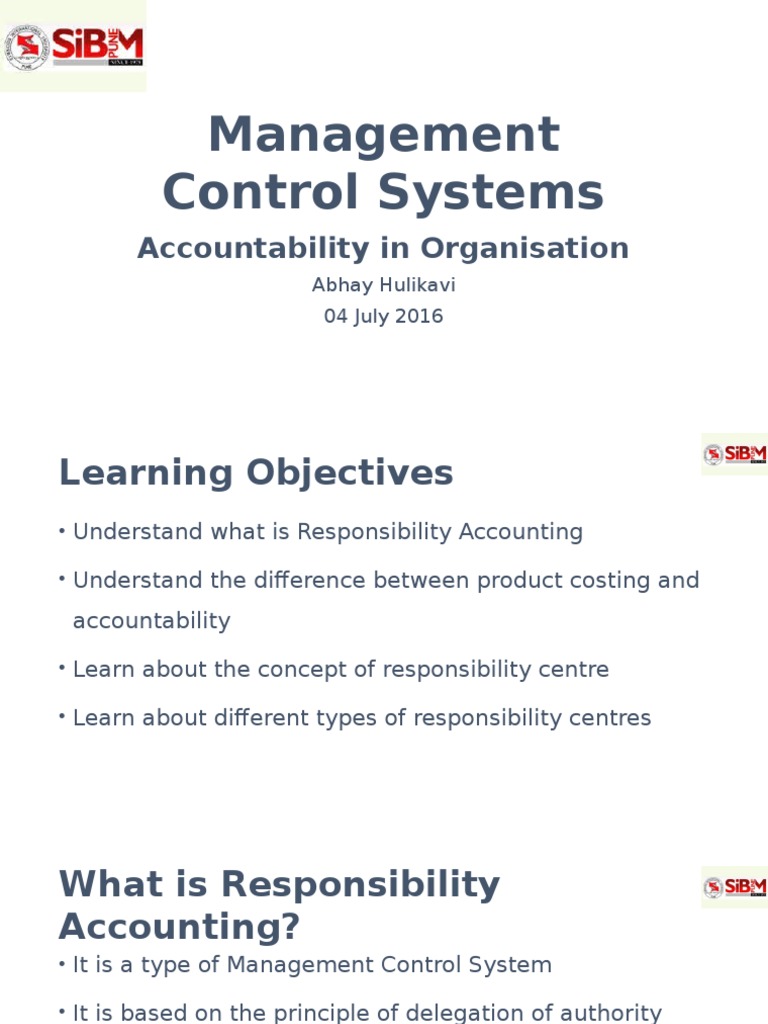 Management Control Systems 20160704 V1 0 | PDF | Revenue | Expense